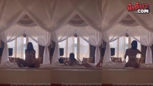 คลิปหลุดOnlyfans amam7078 น้องแอมนอนเล่นอยู่อากาศอย่างร้อนเลยชวนแฟนหนุ่มออกกำลังกายรีดเหงื่องานโครตดีขย่มเย็ดควยแฟนหนุ่มลีลาอย่างมันส์