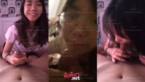 คลิปหลุดน้องแพรว นักศึกษาสาวลุคใส่แว่นใสๆสุดน่ารัก โม๊คควยให้แฟนอย่างเด็ด หน้าตาอ้อนควยสุดๆ