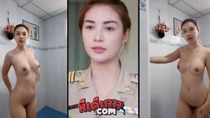 คลิปหลุดทางบ้าน ครูสาวที่กำลังดังในตอนนี้ โชว์ถอดเสื้อผ้าอาบน้ำช่วยตัวเองอย่างเสียวนมใหญ่หีสวยน่าเย็ดสุดๆ xxx porn thai