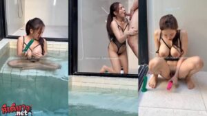 คลิปหลุด onlyfans jeenzen น้องส้มสาวสวยนมโตเงี่ยนจัดนั่งเขียหีตัวเองเอาควยปลอมยัดหีแล้วจับแฟนหนุ่มอมควยโครตเด็ด